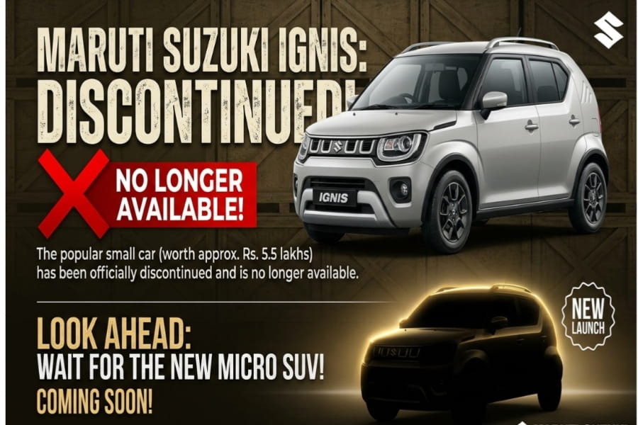 Maruti Suzuki Ignis Discontinued! साढ़े पांच लाख वाली ये छोटी Car हुई बंद– अब नहीं मिलेगी, New Micro SUV का करो इंतजार!