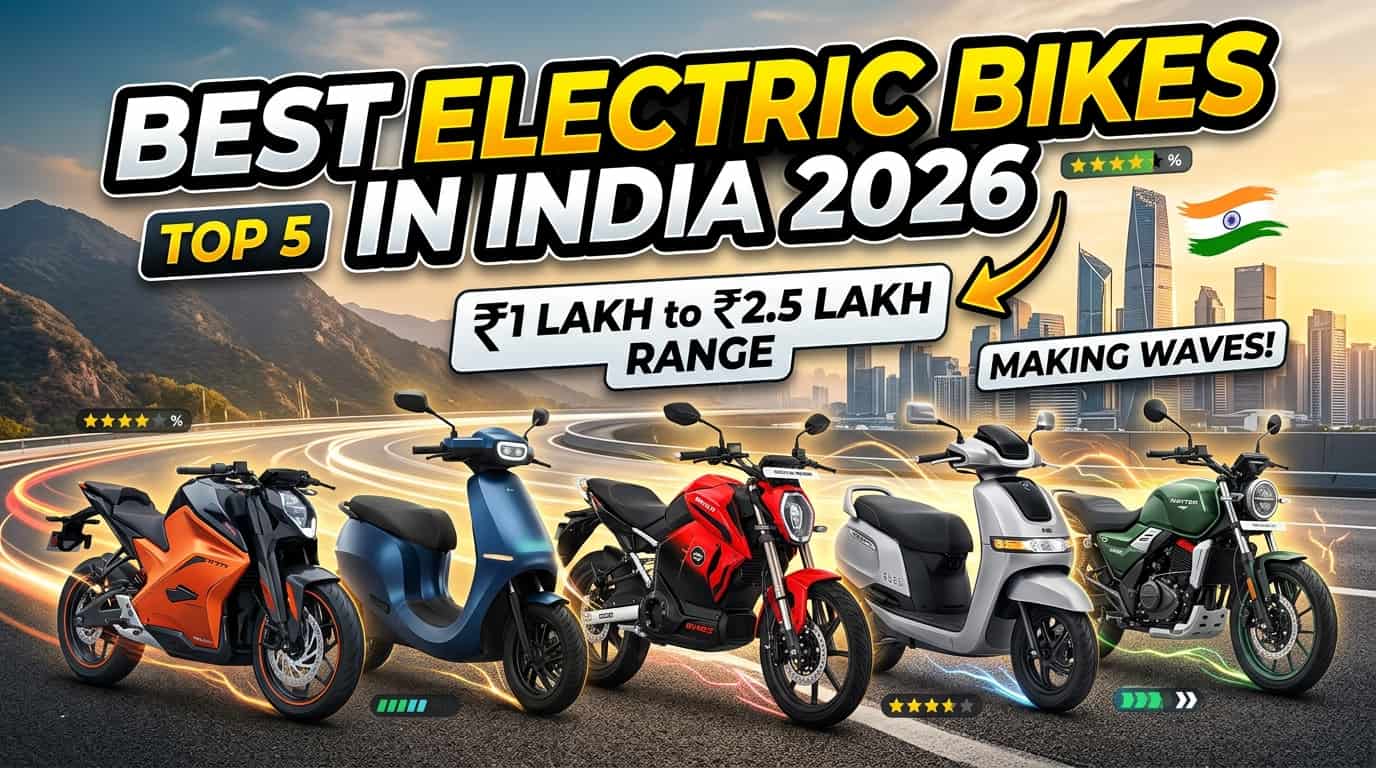 Best Electric Bikes in India 2026: ₹1 लाख से ₹2.5 लाख तक की 5 शानदार Electric Bikes जो मार्केट में मचा रही हैं धूम